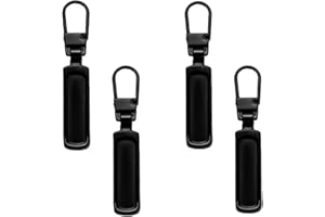 4 PCS Enjoy Upgraded Zipper Pull Replacement Handle Mend Fixer Tab Repair for Clothes Jacket Pants Jeans Luggage Suitcase Pur