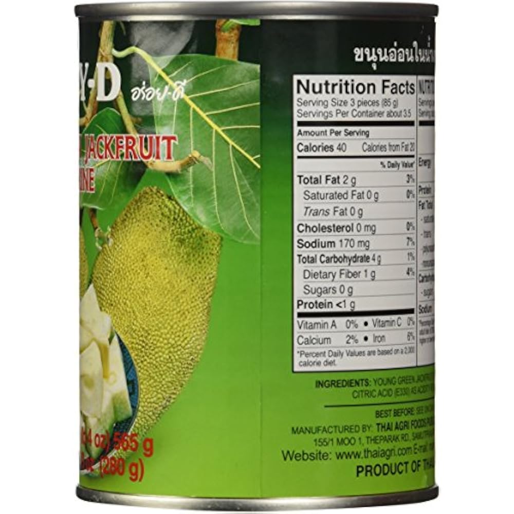 AroyD Fruits Young Green Jackfruit In Brine 20 Oz Canned Jarred