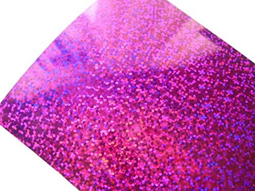 Hot Pink 22x24cm Iron on Holographic Sequins Hotfix Paper Transfer Vinyl Diecut Good Crafted DIY Ideas