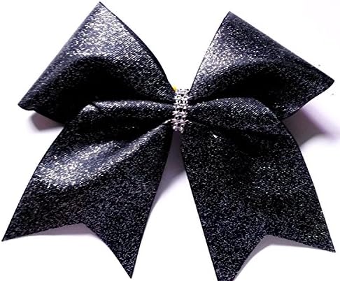 Cheer bows Black Glittery Bling Hair Bow