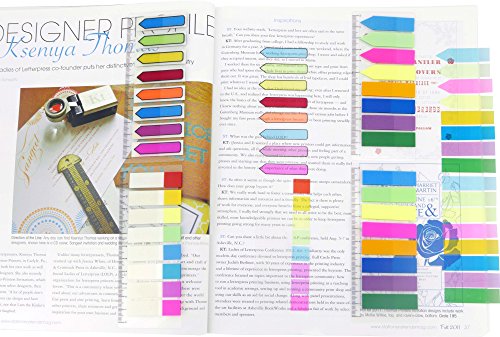4A Sticky Notes Flags with PP Rule,Neon Color Page Marker Fluorescent Color Index Label,Transparent Tabs Flags Stickers,Text Highlighter Strips Writable Bookmarks,750 Flags Total,4A 60237
