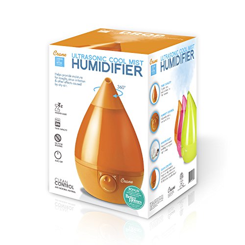 Crane Drop Ultrasonic Cool Mist Humidifier - Orange