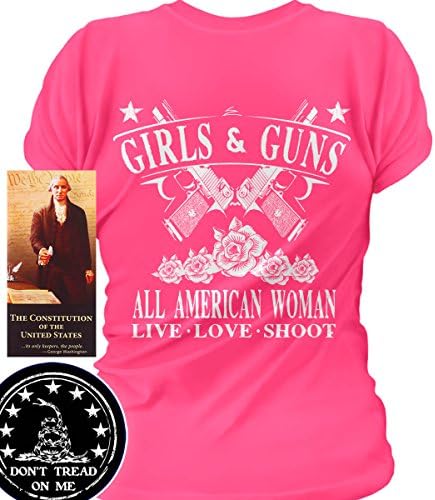 Sons of Libery Girls & Guns. All American Woman. Wom Pink/LRG T-Shirt