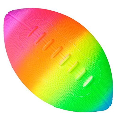 Rainbow Design Medium Inflatable Latex Football