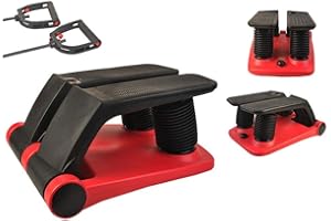 INTBUYING Mini Twist Stepper for Exercise at Home with Resistance Bands Adjustable Step Machine with LCD Monitor and Pedals