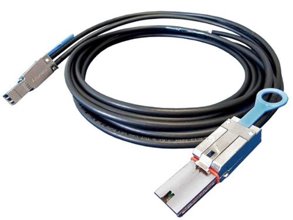 Adaptec 2280300-R ACK-E-HDmSAS-mSAS-2M External Mini Serial Attached SCSI HD x 4 (SFF-8644) to Mini Serial Attached SCSI x 4 (SFF-8088) Cable - 2M