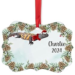 Orange Uromastyx Lizard Christmas Ornament 2024