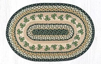 Amazon.com: earth rugs yute alfombras de área op-116 trébol ...