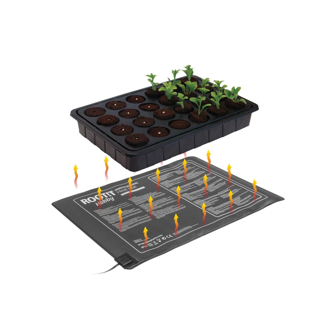 ROOT!T ROOTT Hobby 30W Heat Mat-600mm x 400mm, Black, Medium-30W - British Plug