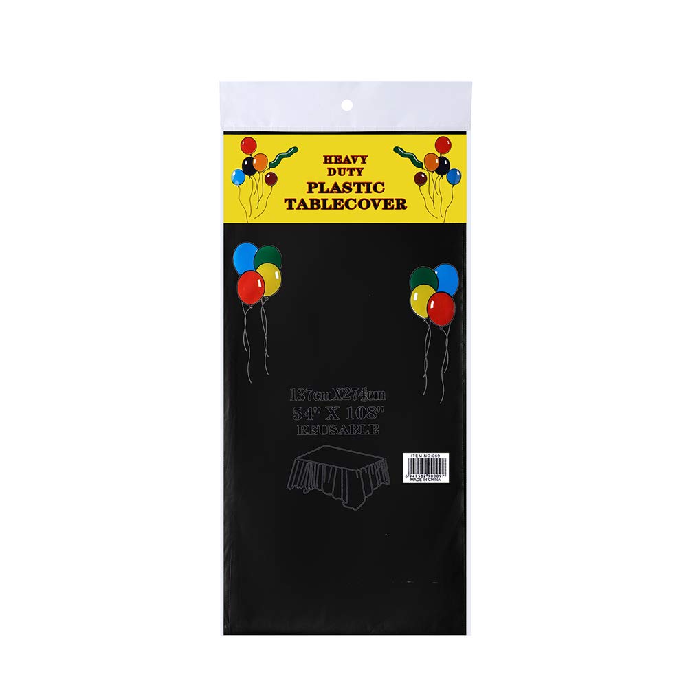 Party Plastic Table Covers Tablecloth - 2 Packs Plastic Table Cover 54\