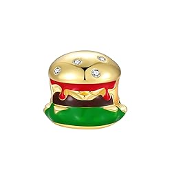 LUXILLA Hamburger Charm 925 Sterling Silver Charms