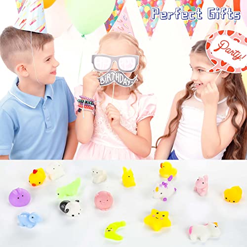 LovesTown 30 PCS Mochi Squishy Toys, Mini Animal Squeeze Toys Kids Mini Kawaii Stuff Stress Anxiety Relief Toys for Goodie Bag Class Prize
