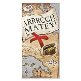 Beistle 54716 Treasure Map Door Cover, 30" x 5', Multicolor