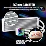 Enermax AquaFusion ADV ARGB 360 AIO CPU Cooler White LGA1700 AM5 Infinity Mirror view 3