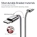 USB Type C Cable, (2 Pack 3FT) USB to USB C Cable Nylon Braided Fast Charger Cord Compatible Samsung Galaxy S10 S9 S8 Plus,Note 9 8,Google Pixel XL 2 3,LG G7 G6 V20 30 35,Moto Z2,HTC U12 U11(Grey)