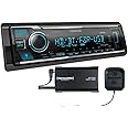 KENWOOD KMM-X705 Media Receiver with Bluetooth, Alexa Built-in, HD Radio, Front USB, SiriusXM Ready, Spotify, Pandora, for iPhone and Android Phone, KENWOOD Music Mix | Plus SXV300V1 SiriusXM Tuner
