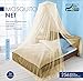 Just Relax Decorative Elegant Bed Net Canopy Set Including Full Hanging Kit, Ideal for Indoors or Outdoors, Intended for a for Covering Beds, Cribs, Hammocks (Beige, Twin/Full)