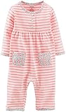 Carter's Baby Girls' Striped Romper (Baby) - Pink