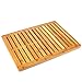 HANKEY Bath Mat&Door Mat Handcrafted Bamboo Water Resistant, Natural and Durable C03 (23.6 x 17.5nches)