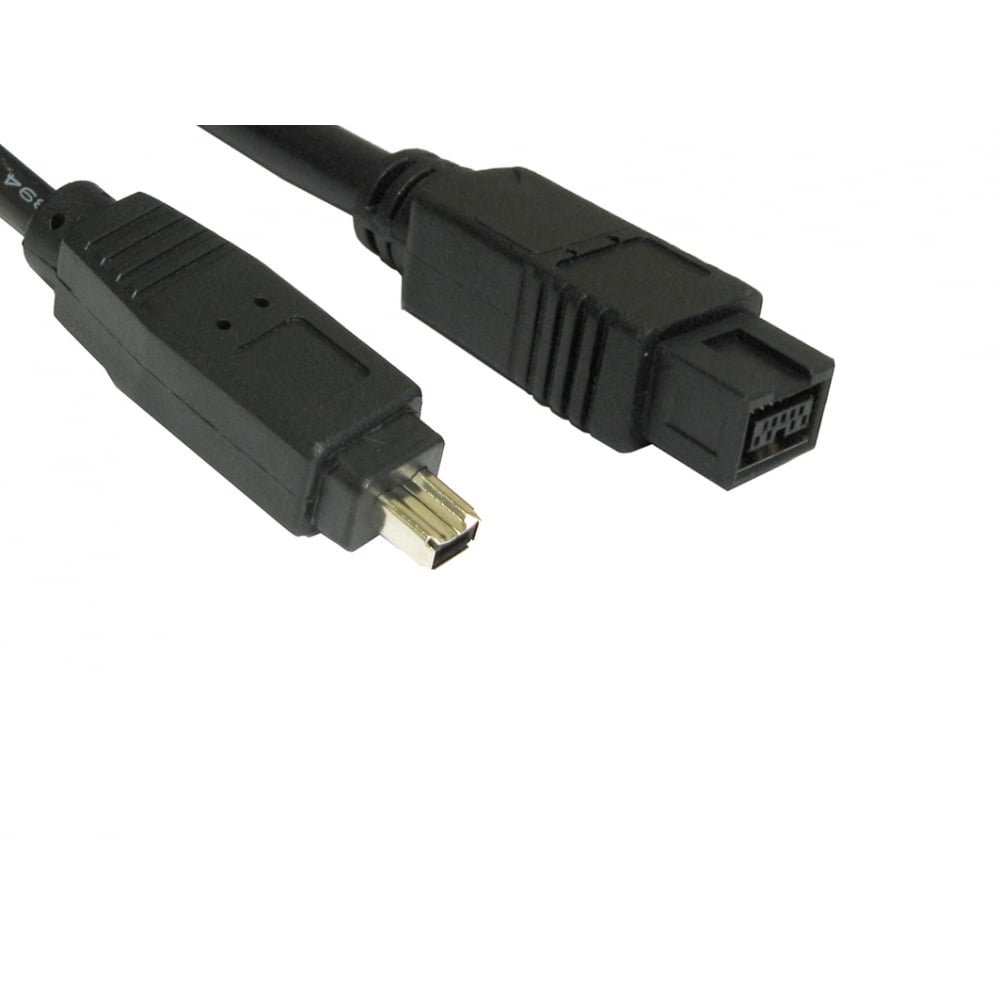 Psylins 5m Firewire Cable - 9 Pin to 4 Pin IEEE 1394 800 Video Lead - Black