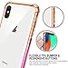 SALAWAT for iPhone Xs Max Case, Clear iPhone Xs Max Case Cute Gradient Anti Scratch Slim Phone Case Cover Reinforced TPU Bumper Shockproof Protective Case for iPhone Xs Max 6.5inch 2018 (Orange Pink)