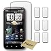 6 Pack Fenzer Clear Screen Protectors for HTC Sensation 4G Cell Phone Transparent LCD Touch Screen Film Guard Cover Shields with Lint Cleaning Cloth