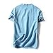 LOCALMODE Men Linen and Cotton V Neck Short Sleeve T Shirts Casual Tee XX-Large Beige