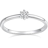 IMOLOVE Moissanite Solitaire Engagement Ring for Women, Women's Engagement Rings Moissanite Promise Rings D Color VVS1 Clarity Wedding band 925 Sterling Silver with 18K Gold Plated Size 4-11