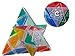 Zcube Stickerless Pyraminx Puzzle Cube, Triangle Rubiks in Transparent Colored