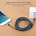 Eashion 3Pack 10FT Ultra Long Nylon Braided iPhone Charging Cable USB Cord Charger Compatible with iPhone 7/ 7Plus/ SE/ 6s/ 6 /6 Plus/ 6s Plus/ 5s/ 5c/ 5/ iPad Air/ Mini/ iPod Nano/ Touch (Blue)