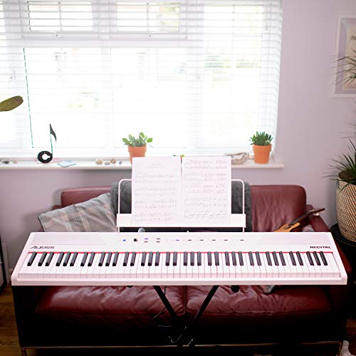 5 Alesis+Recital+White+Full+Size+Semi+Weighted