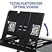 Ivation Adjustable Lap Desk Foldable Smart Table, Vented Stand Laptop, Notebook & Tablets Rechargeable Built-in Power Bank 13,200 mAh, Cooling Station 2 USB Ports & Reading Lamp