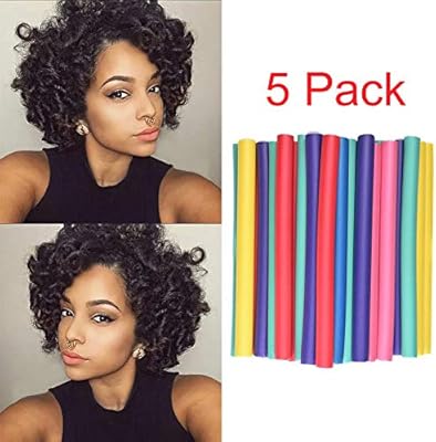 Flexi Rods Curlers Flexible Rods Set Girls Women Ladies Kids No Heat Hair Rollers Soft Foam Twist Flex Rods For Short Medium Short Hair Curls 5 Pack Amazon Com Au Beauty