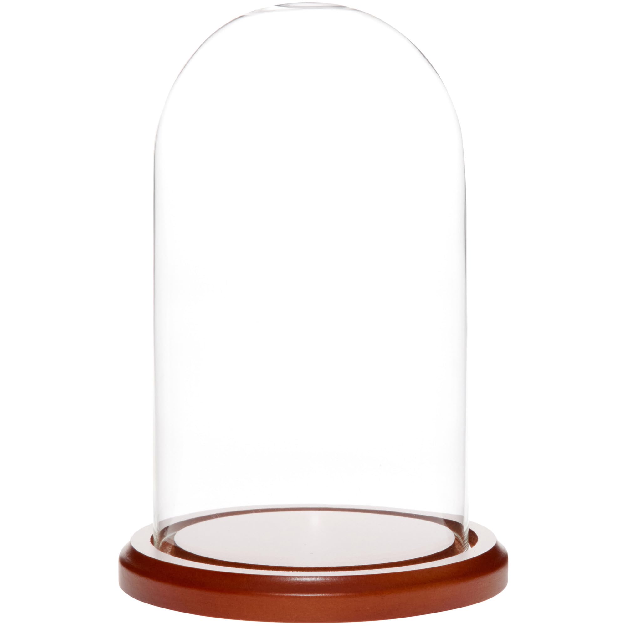 PlyMor Glass Doll Dome with Walnut Base 4.5" x 8"