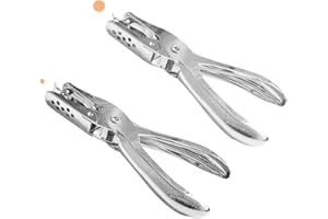 2 Pcs Hole Puncher Single, Handheld Hole Paper Punch, 1/4 and 1/8 Inch Circular Holes for Crafts DIY Craft Labels and Greetin