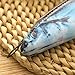 Chris.W 2Pcs Portable Simulated Artificial Saury Fish Shape Pencil Case Coin Organizer Zipper Pen Bag Pouch, Novelty Gift Idea