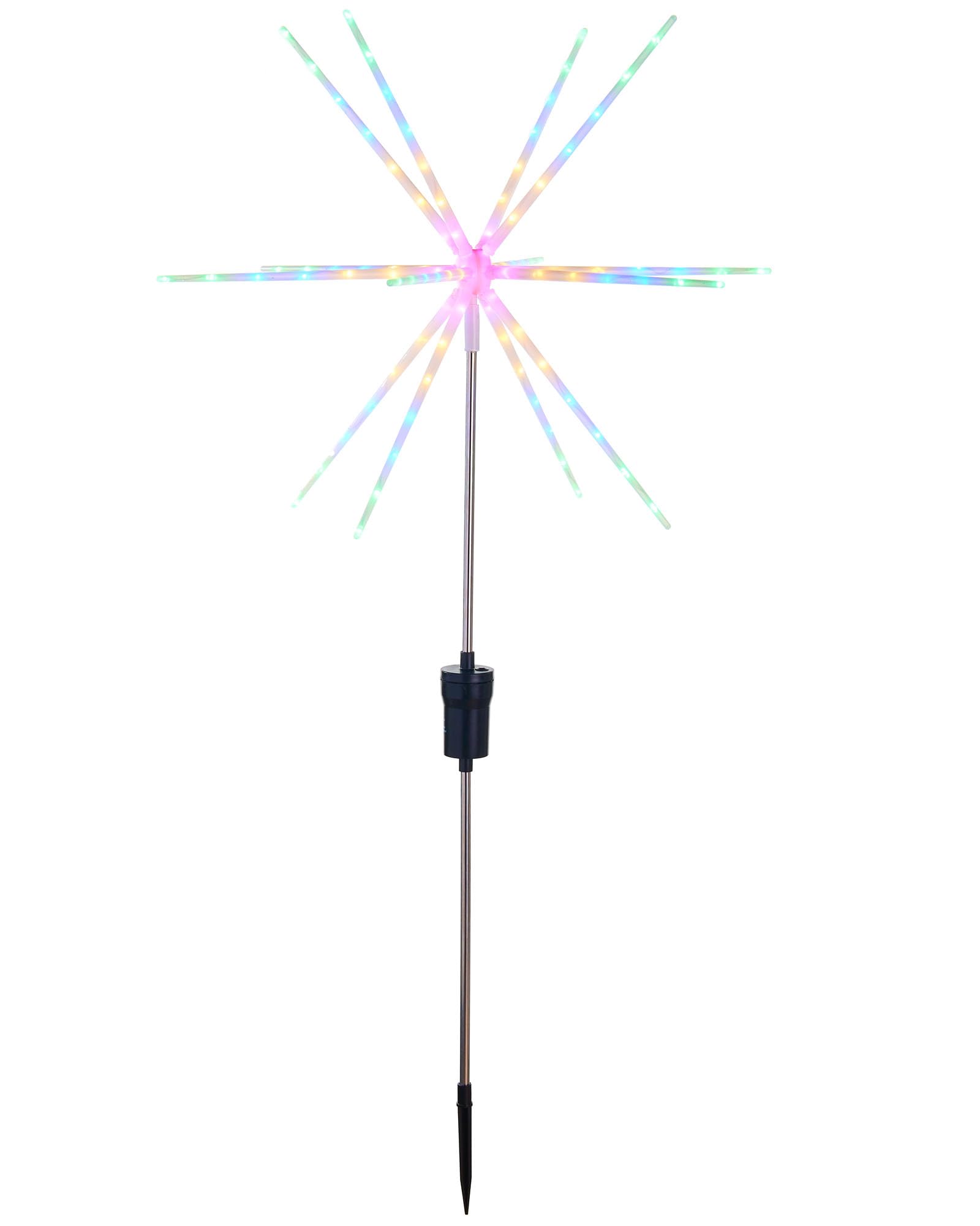 Pre-Lit Starburst Pathway Stake Light Decoration, 112 Multi-Coloured LEDs