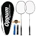 OPPUM 100% Full-Carbon Fiber Professional 2 Player Badminton Racquets Set Super Lightweight Badminton Rackets Including 2 Rackets/1 Carrying Bag/2 Overgrips primary