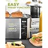 IKICH 4 Slice Toaster, Stainless Steel, Extra Wide 4Slice Long Slot Toaster, 6 Browning Setting(Warming Rack/Variable Width/High-Lift/1500W, Defrost/Reheat/Cancel/Automatic Toaster)