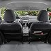 Leader Accessories Faux Leather Sideless Seat Covers for Car Truck SUV 2 Front Seats Black with Headrest Covers