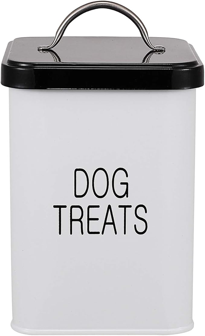 Pet Supplies Dog Treat and Food Storage Tin with Lid and Scoop