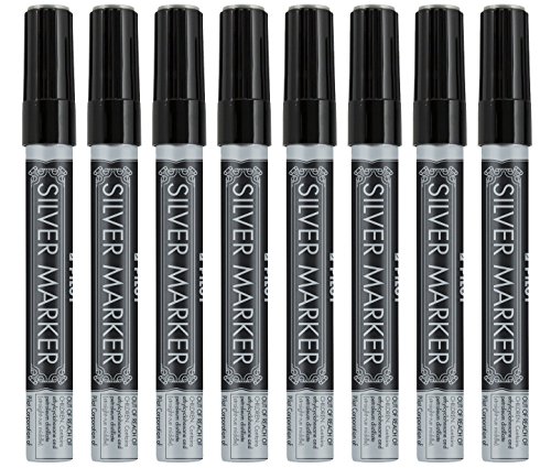 PilotSilver Metallic Permanent Paint Marker, Medium Point, 8-PACK(41800)