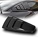 VXMOTOR for 2005-2014 Ford Mustang Black GT3 Vent Rear 1/4 Quarter Side Vent Window Louvers V2