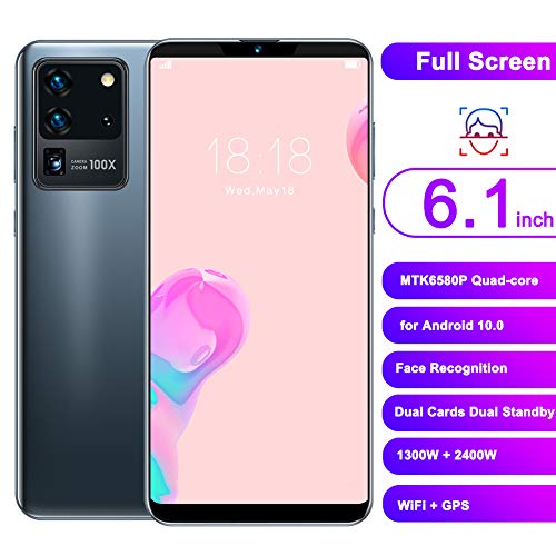 6.1 inch Full Screen Smartphone , Face ID Unlocked Cell Phone , 5 Point Touching Screen , Dual Cards Dual Standby , MTK6580P Quad core , Support for Android