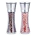 Ziraki Premium Stainless Steel Salt & Pepper Grinder Set of 2 -Pepper & Salt Mill - Salt & Pepper Shakers - Ideal Gift - Spice Grinder w/Adjustable Coarseness, Easy to Fill -Brushed Stainless Steel
