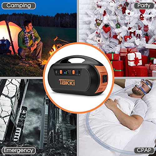 Portable Power Station, 178Wh Solar Generator with Battery Pack AC Outlet and Camping Lights for CPAP Machine, Home Backup Supply, Emergency, Hurricane, Hunting, Phones (Solar Panel Not Included)