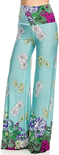 Women's Sweet Spring with the Floral Border Print Palazzo Pants