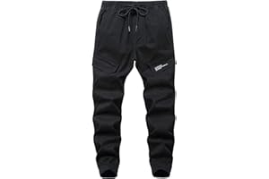 LOKTARC Boys' Pull-On Slim Fit Camo Cargo Jogger Pants