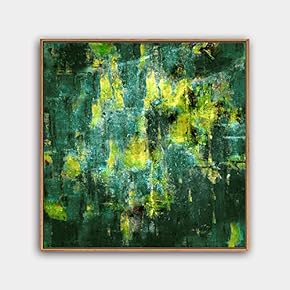Framed Canvas Wall Art Abstract Color Painting Canvas Prints Home Artwork Decoration for Living Room,Bedroom - 16x16 inches