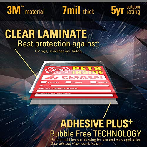 image for Vinyl Friend Pet Alert Stickers - FIRE Safety Alert and Rescue (10 Pac